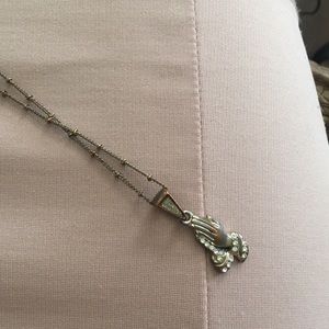 Praying hand necklace